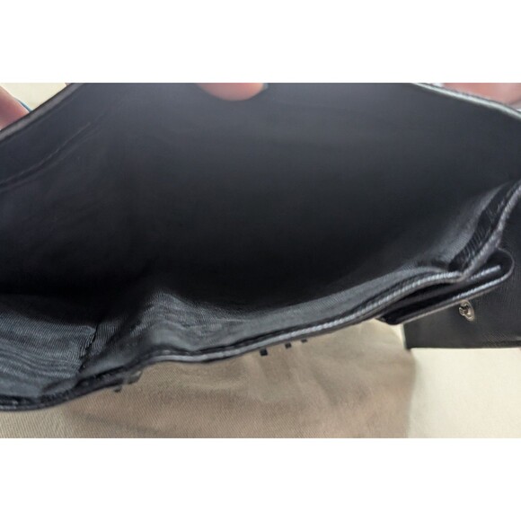 Prada Wallet Black With Leather inside Made In Italy Chain Included - Picture 7 of 7